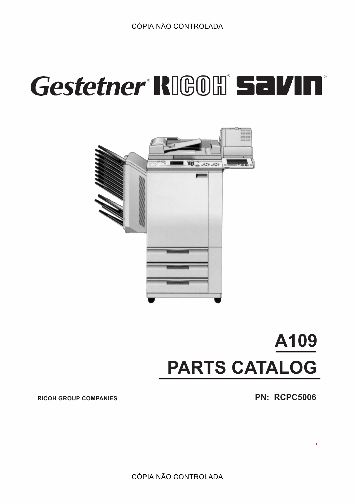 RICOH Aficio NC5006 A109 Parts Catalog-1